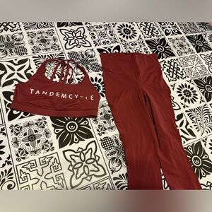 Tandemcycle Red Activewear Set lulu lemon